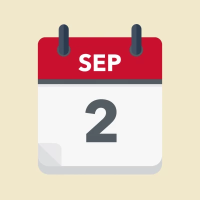 Calendar icon showing 2nd September