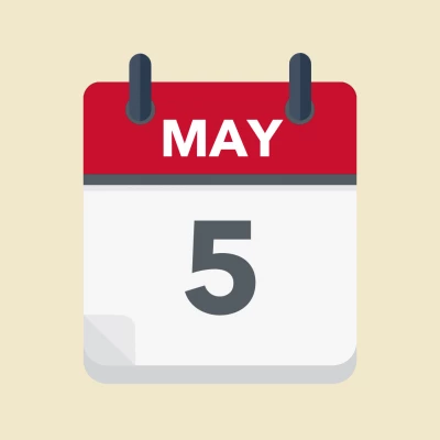 Calendar icon showing 5th May