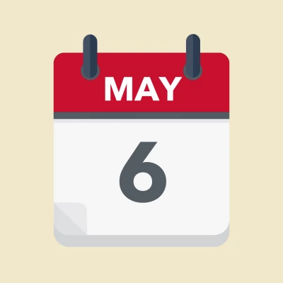 Calendar icon showing 6th May