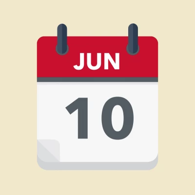 Calendar icon showing 10th June
