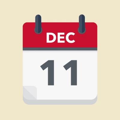 Calendar icon showing 11th December