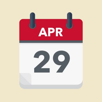 Calendar icon showing 29th April